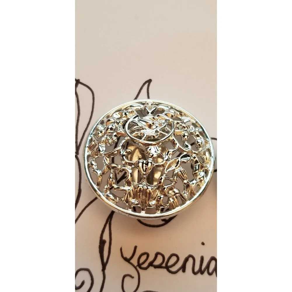 Vintage Sarah Coventry Silver Tone Filigree Clip-On Earrings